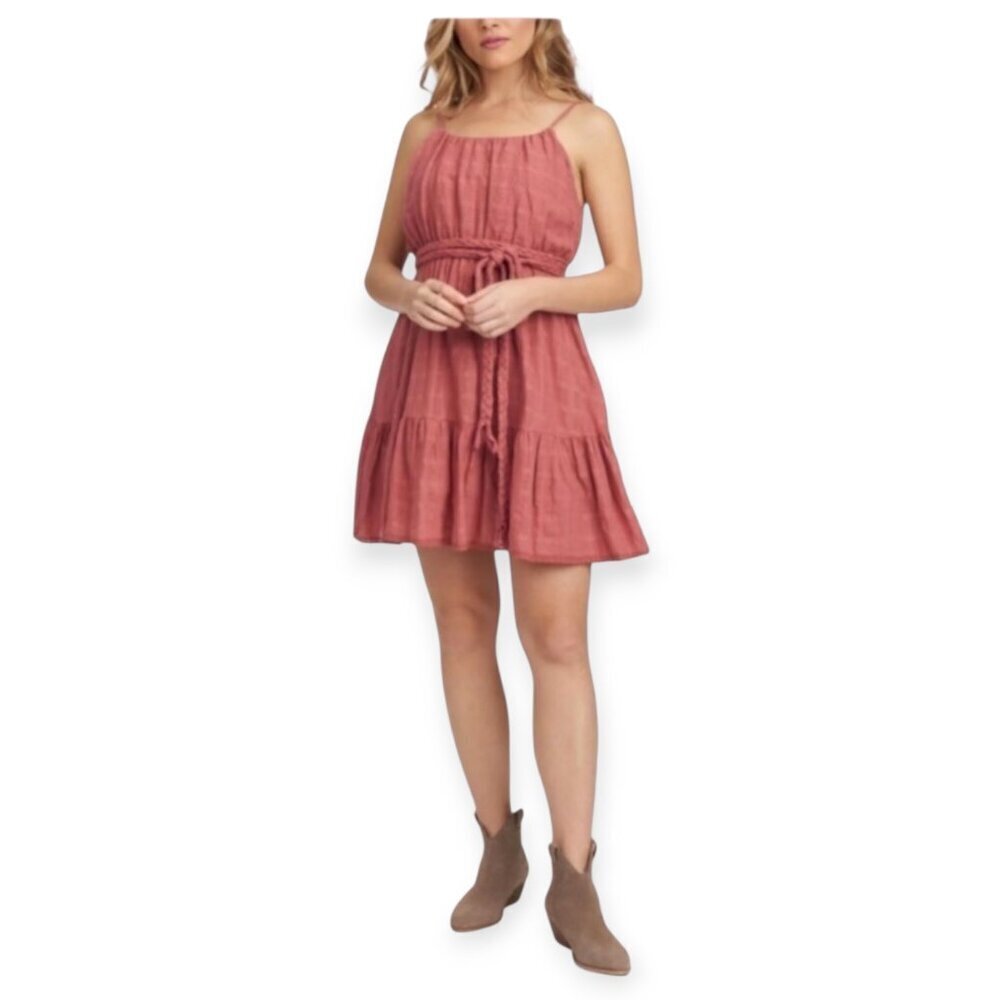 Shabby Chic Flounce Hem Dress Medium Cottagecore Boho Romantic Floaty Tiered NWT